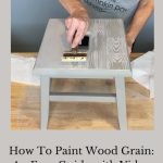 How to paint wood grain? The cabinets in my laundry room are high, and it's hard to get around my washer and drier. I grabbed this stool from a garage sale and gave it an easy makeover with a wood grain tool.