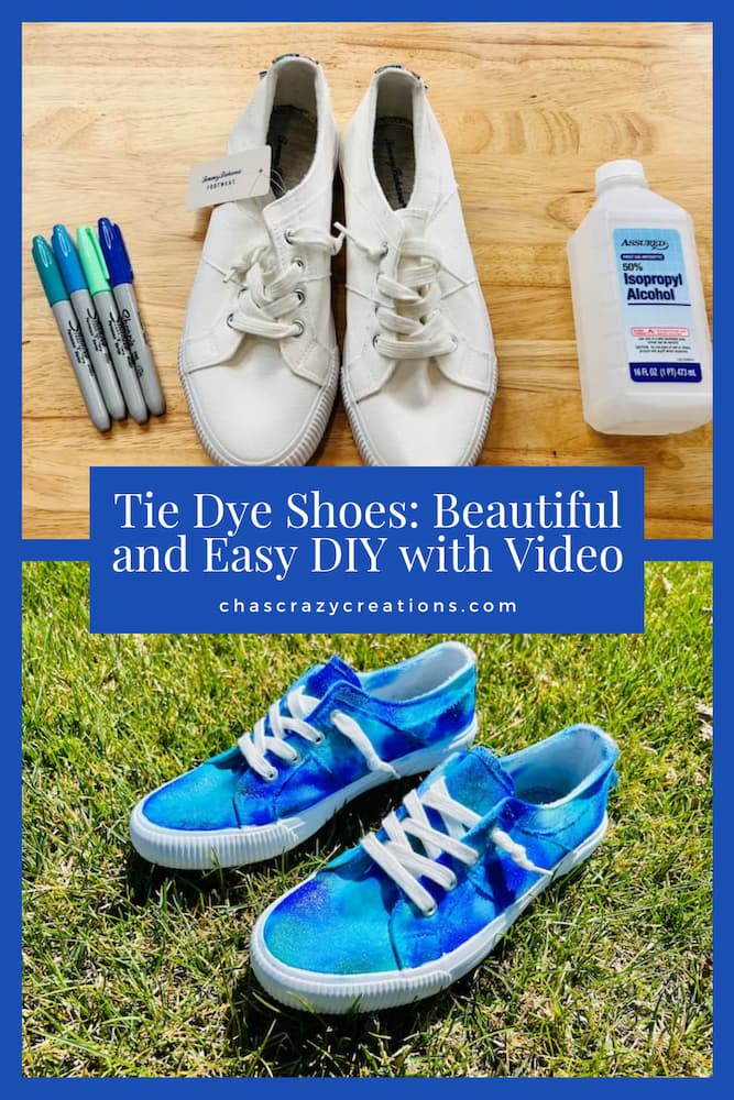 Do you want to tie dye shoes?  I have a super easy DIY that uses only Sharpies and rubbing alcohol to create this beautiful effect.