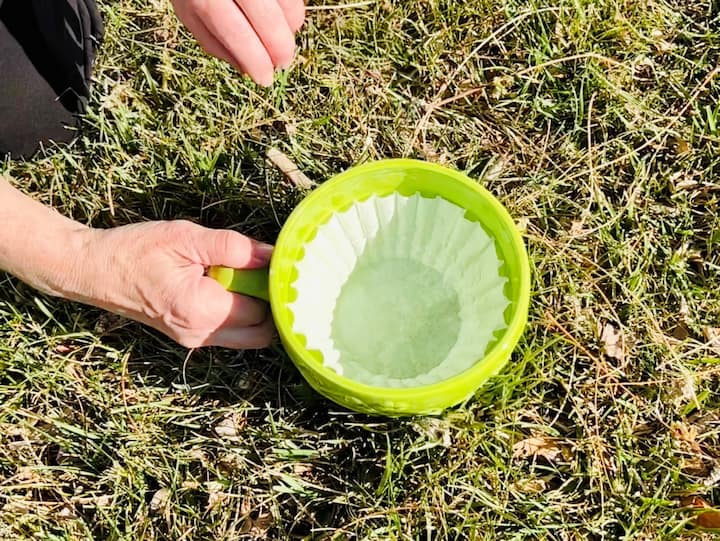 Coffee Filters for Drainage and Weed Control