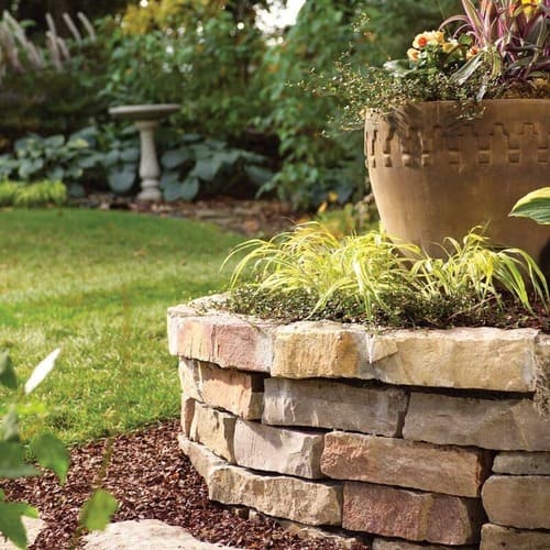 Natural Stone Raised Garden Bed