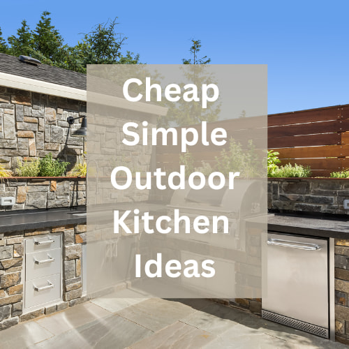 Are you looking for cheap simple outdoor kitchen ideas?  Here are some DIY ideas to turn your backyard into a functional and inviting oasis.
