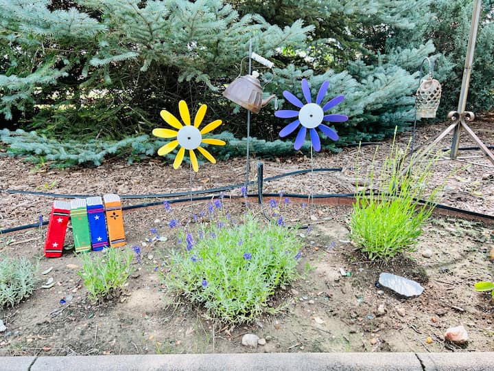 Once dry, place these painted bricks strategically in your garden. They can serve as borders or perimeter markers, instantly enhancing the visual appeal of your outdoor space.