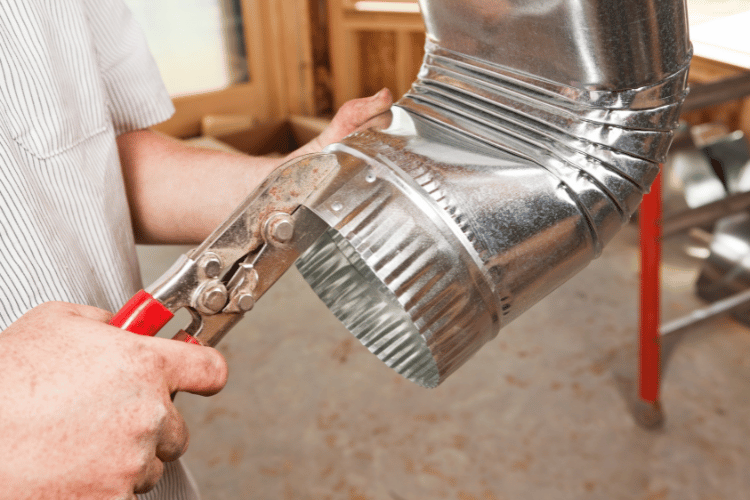 Hand crimping duct Elbow