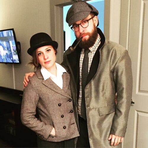 Sherlock Holmes and Dr Watson couple costumes