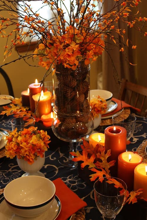 Fall-Inspired Thanksgiving Table Centerpiece