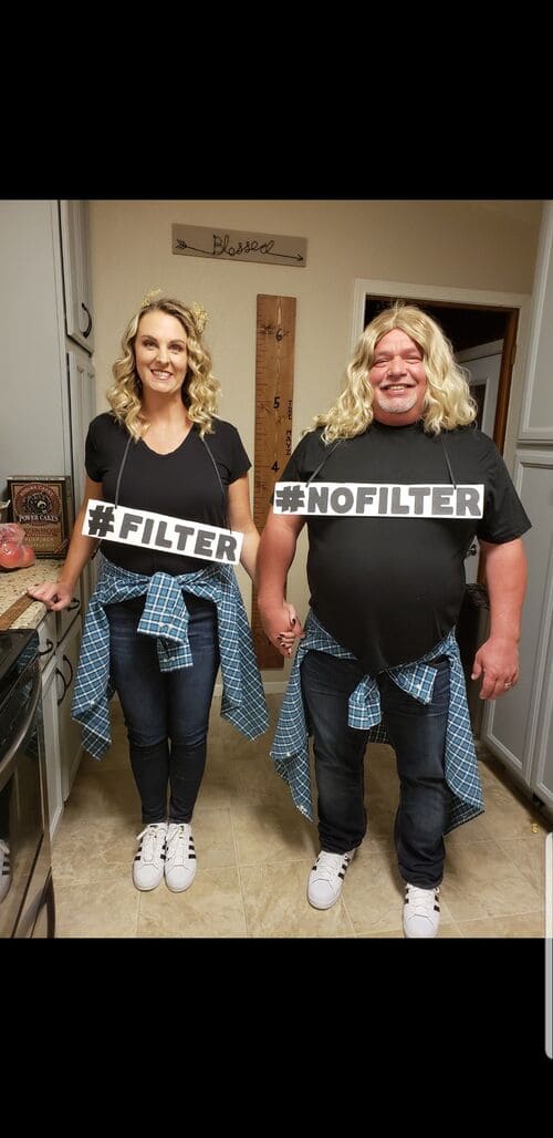 Instagram Filter and Nofilter last-minute couples costumes