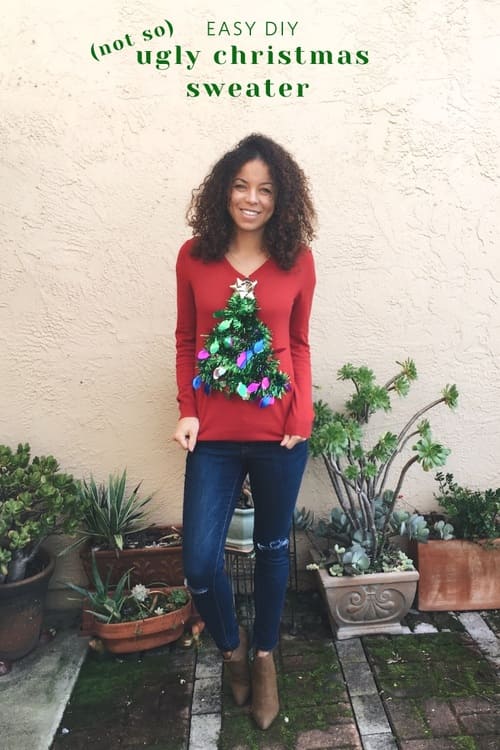 Easy DIY Ugly Christmas Tree Sweater