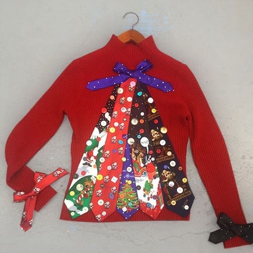 Ugly Tie Christmas Tree Sweater