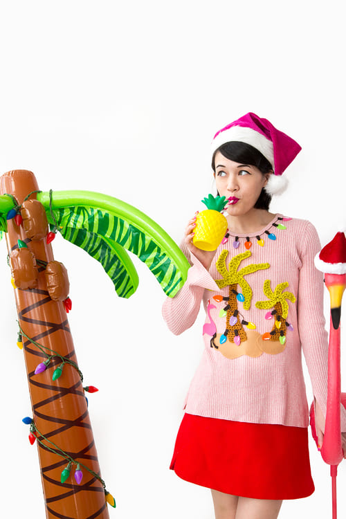 DIY Ugly Tropical Christmas Sweater