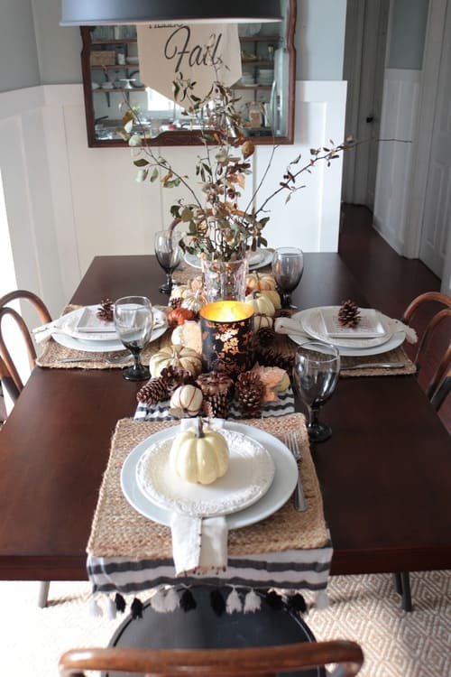 Easy Last Minute Thanksgiving Tablescape