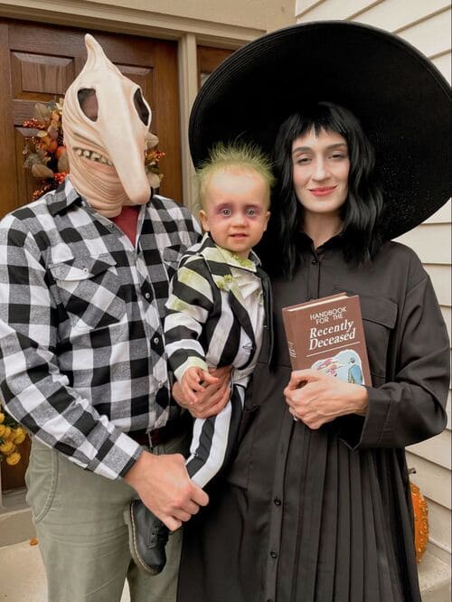 Baby Beetlejuice and Lydia Deetz Halloween costume
