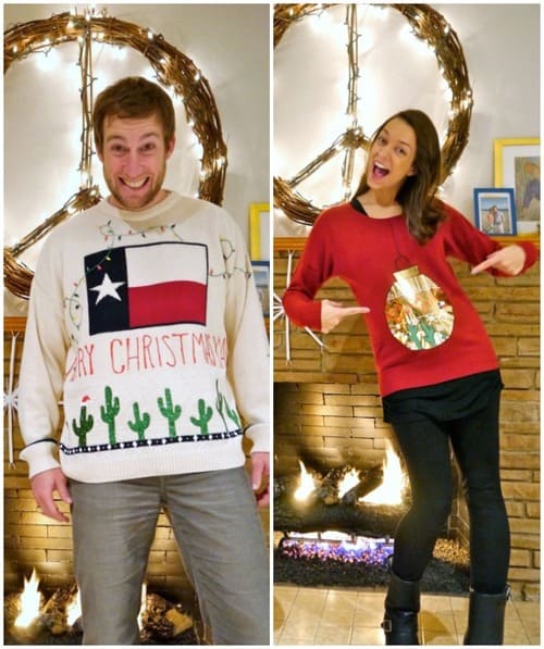 DIY Tacky Texas Christmas Sweater Set