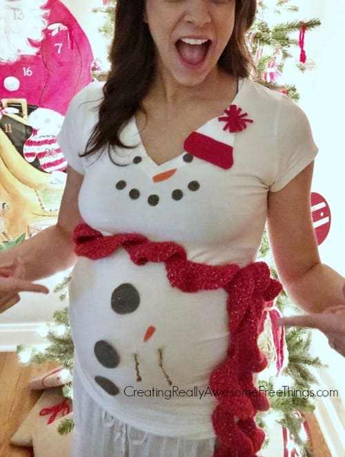 Pregnant Snowman Costume
