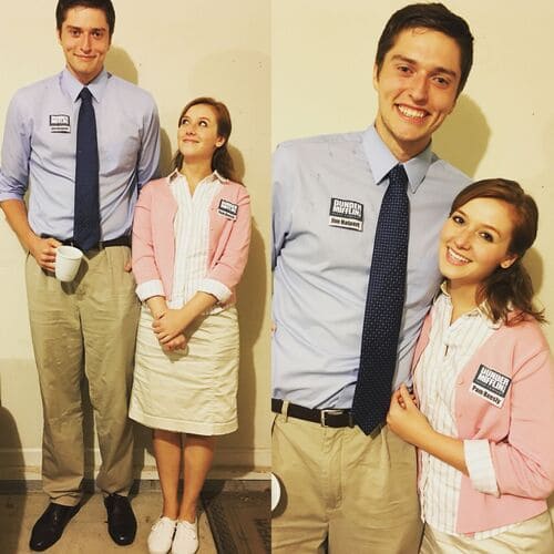 Jim and Pam From The Office couples costume idea