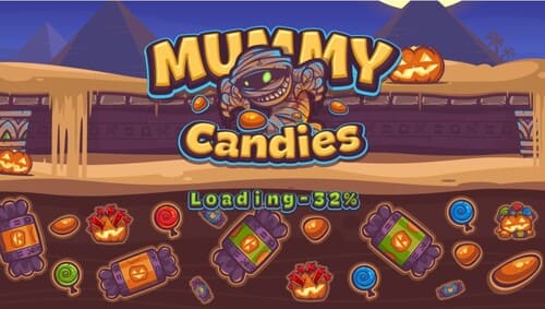 Mummy Candies Halloween Memory Game