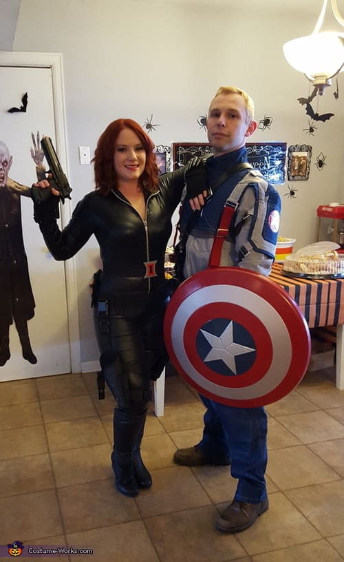 Captain America and Black Widow Halloween costume