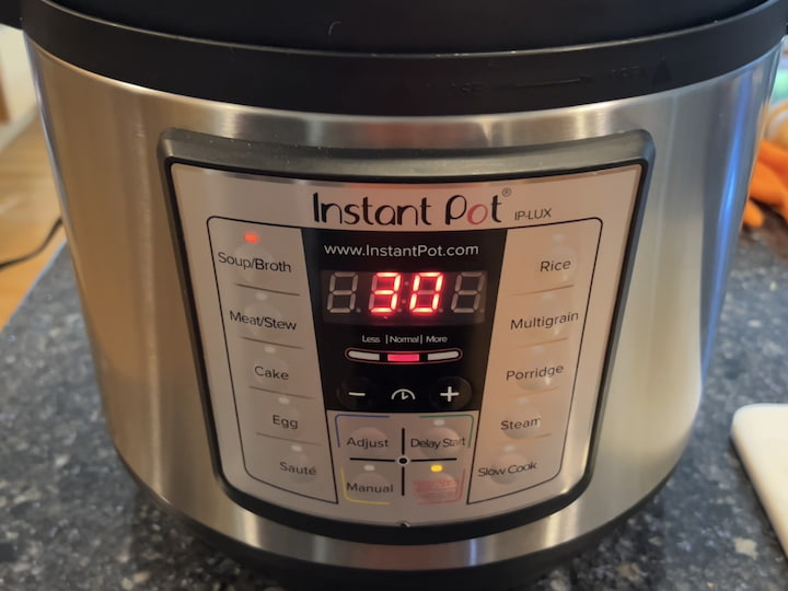 Pressure Cook: Secure the Instant Pot's lid and set it to the soup setting. Let it cook thoroughly until it's ready to serve. The Instant Pot's efficiency means you'll have a delicious soup in no time.