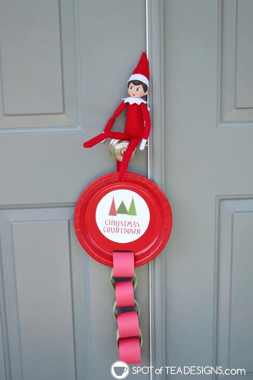 Elf On The Shelf Ideas Christmas Paper Plate Paper Chain Countdown