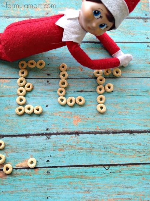 Message From Your Elf on the Shelf with Cereal