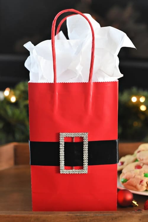 Santa Belt Gift Bag Tutorial