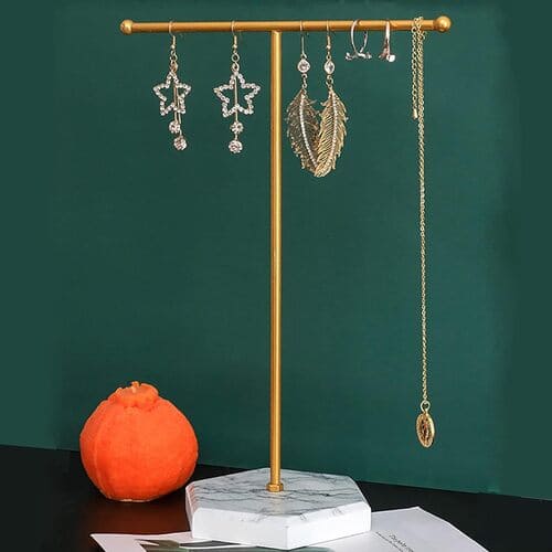 Plated Metal T-Bar Necklace Holder