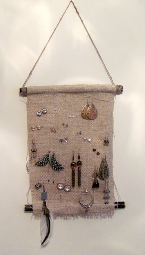 Burlap Earring Display Step-by-Step Instructions