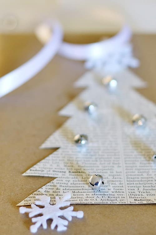 Old Book and Craft Paper Presents Wrap Idea