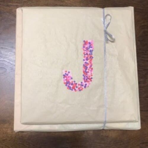 Easy Personalized Initial Confetti Wrap Paper