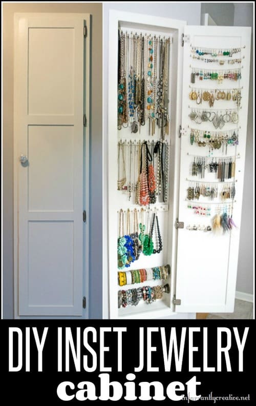 DIY Inset Jewelry Cabinet