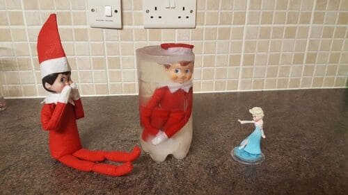Elf on the Shelf Got Frozen by Elsa