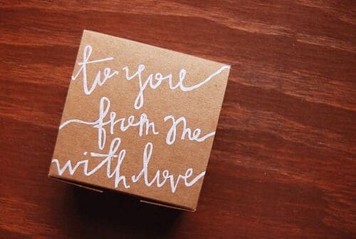 Hand Lettered Gift Wrapping
