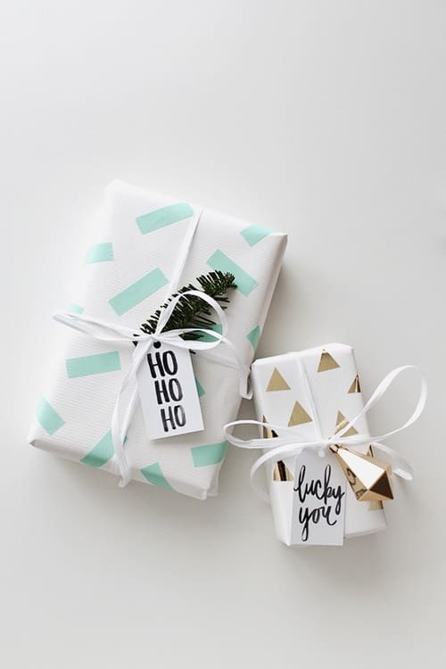 Washi Tape Gift Wrapping