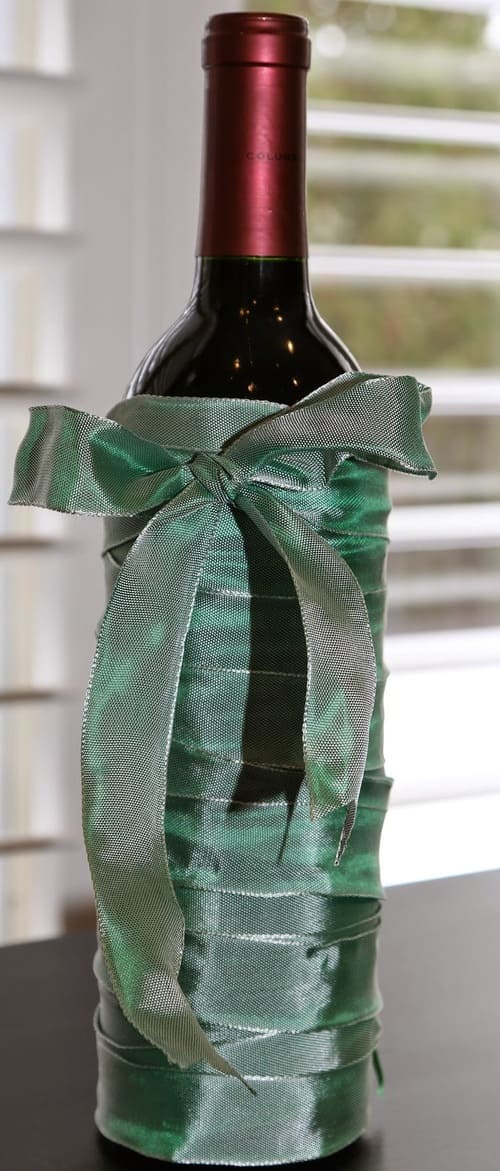 Ribbon Wine Bottle Wrapping