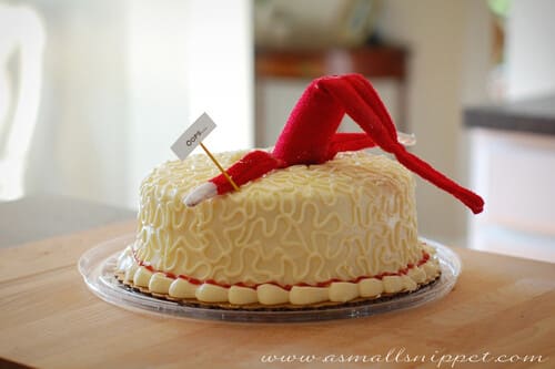 Elf on the Shelf Ruins a Birthday Cake