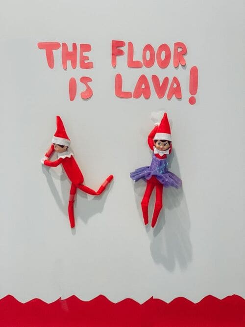 Elf on the Shelf Ideas Floor is Lava Game