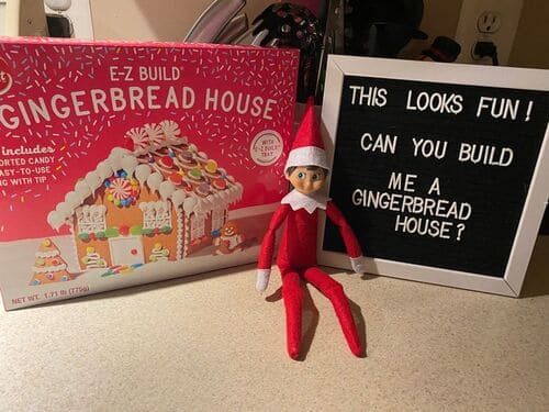 Elf on the Shelf Invites You to Build a Gingerbread House