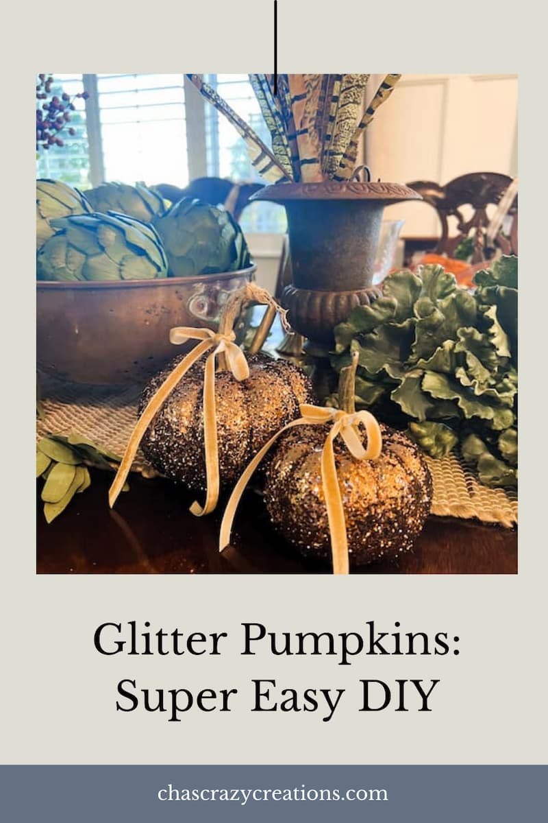 How do you make glitter pumpkins? With just a few suipplies you can make these sparkling pumpkins and use them in so many ways.