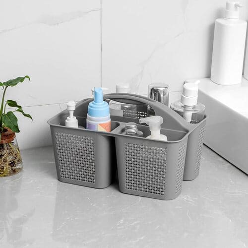 home tips and tricks Keep Cleaning Supplies Handy in a shower caddy