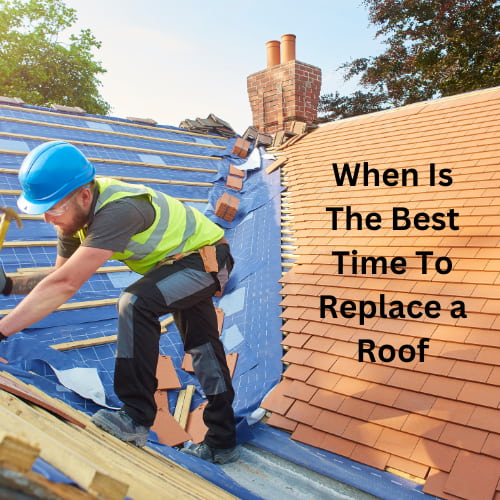 Are you wondering when is the best time to replace a roof?  In this guide, we'll go over things to consider to find the best time for you.