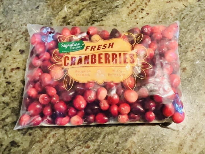 Sugared Cranberries Ingredients