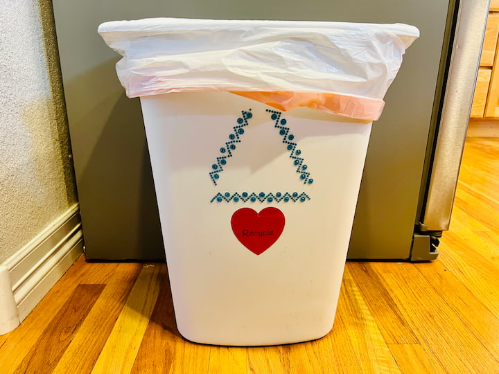 I used it to label my recycle trashcan.