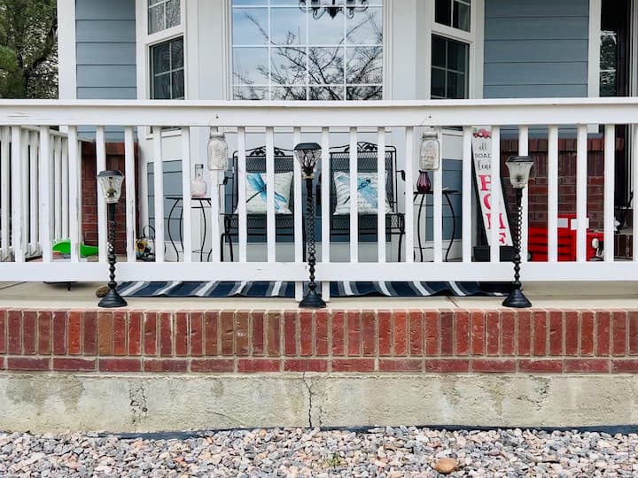 solar lights on porch