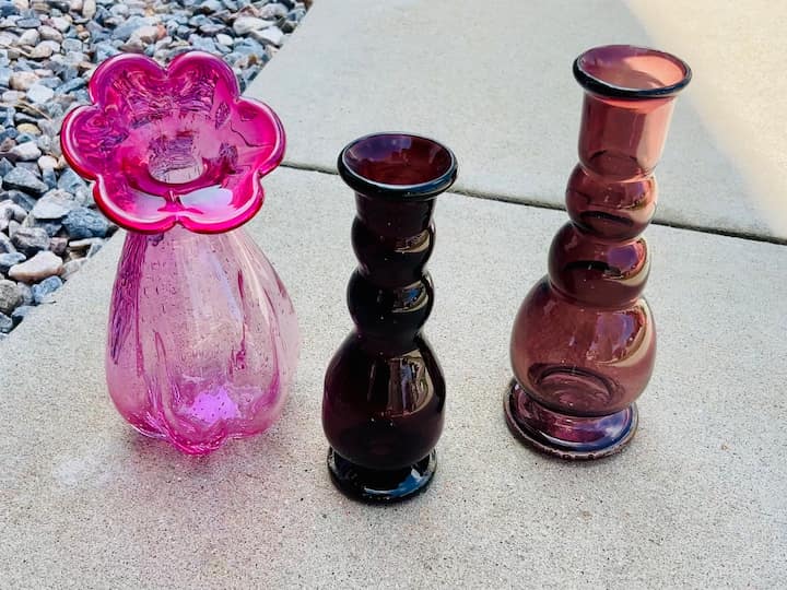 glass vases for solar light project