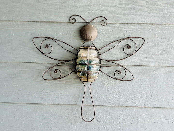 dragonfly outdoor art for front porch