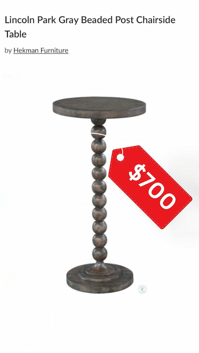 high price end table