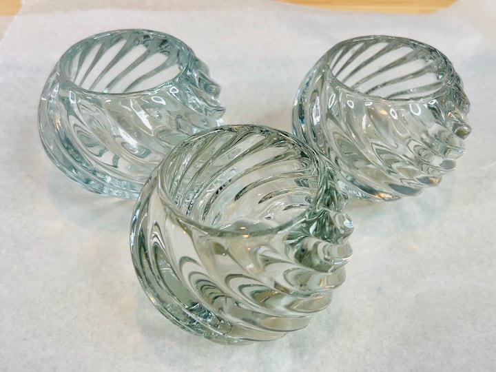 Here are three more candle holders. These candle holders are exactly the same. 