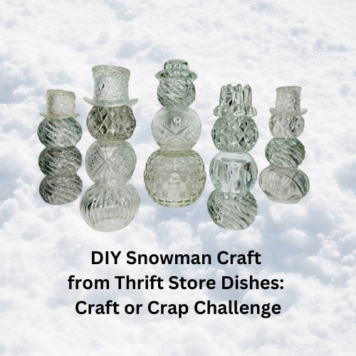 Watch me tackle the Craft or Crap Challenge by transforming thrift store dishes into a charming snowman craft! Perfect for your holiday decor, see if this upcycled project is a hit or miss.