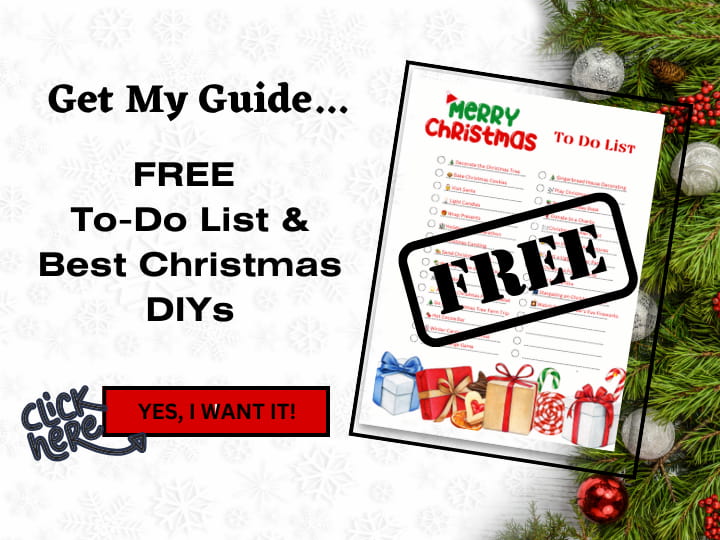 Sign up for my free to do list andChristmas DIYs