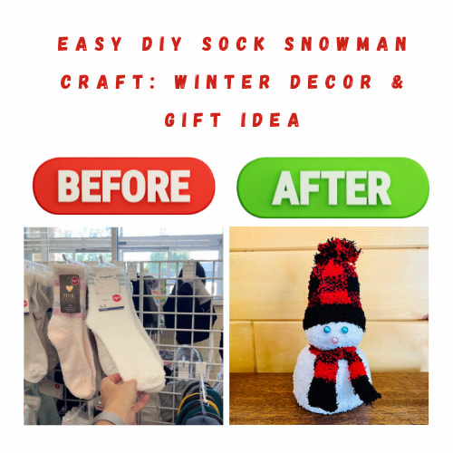 Looking for a fun and easy winter craft? This DIY sock snowman craft is the perfect project! It's a cute winter decor and a great gift idea.