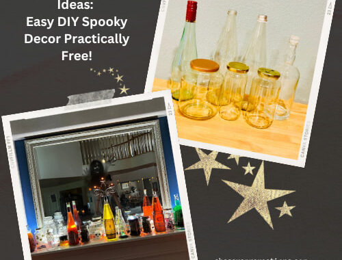 Are you looking for Halloween Mantel Ideas? Create a spooky Halloween mantel featuring DIY potion bottles, apothecary jars, and more.